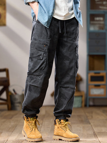 Men's Multi Pockets Camouflage Print Jogger Cargo Pants