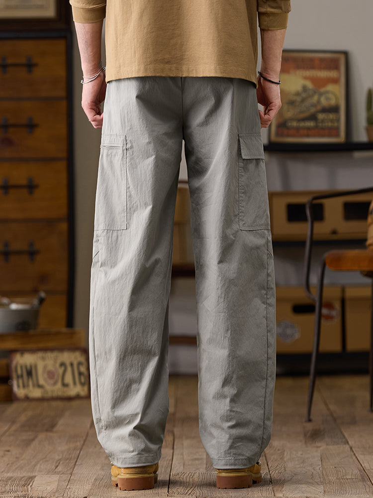 Men’s Multi‑Zipper Pocket Wide‑Leg Cargo Pants