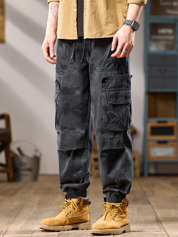 Men's Multi Pockets Camouflage Print Jogger Cargo Pants