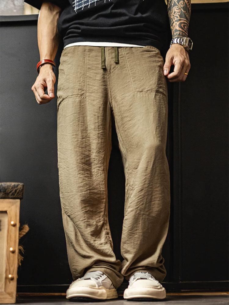 Herren‑Wide‑Leg‑Freizeithose aus Leichtem Mischgewebe Lässiger