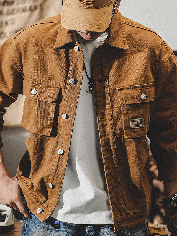 Amerikanische Cargojacke im Vintage-Stil für Herren