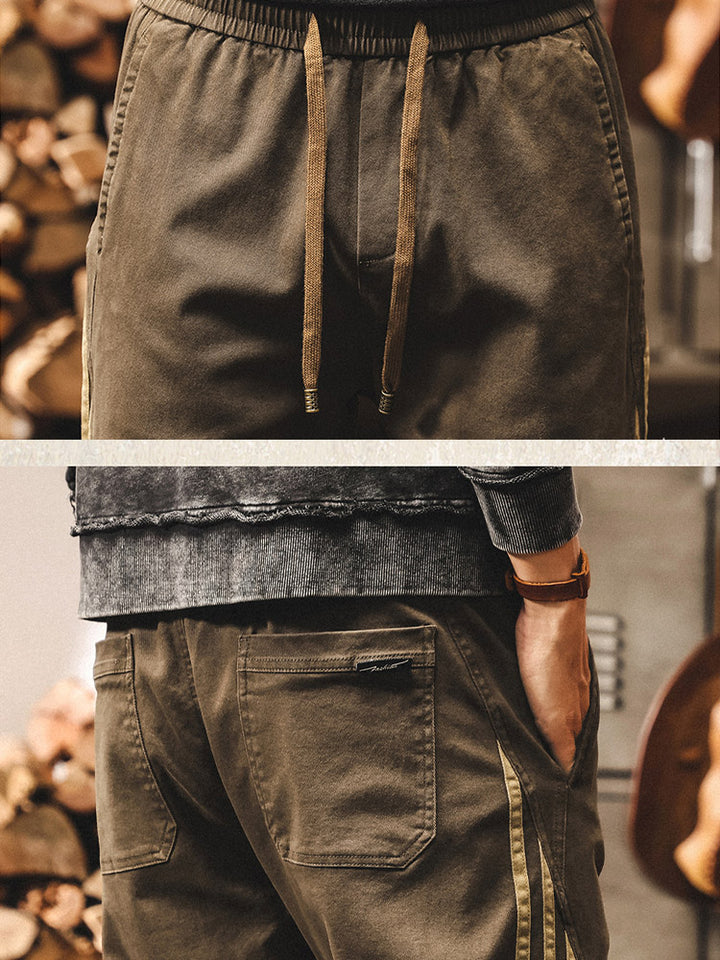 Pantalon de jogging vintage pour homme avec bandes latérales