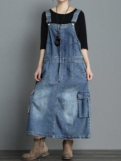 Vestido Overol Vaquero Holgado