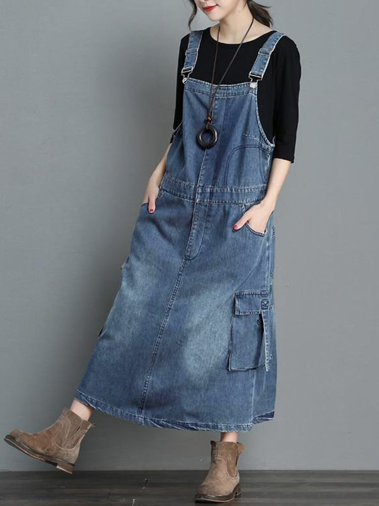 Vestido Overol Vaquero Holgado