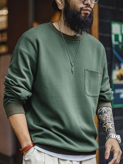 Felpa da uomo a maglia waffle