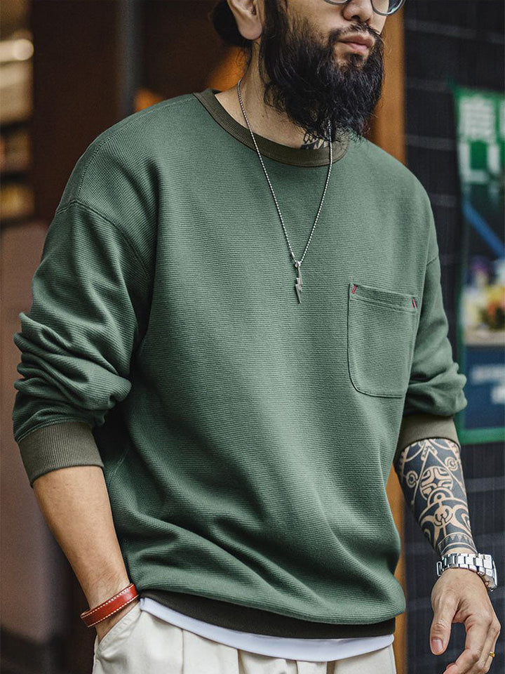 Sudadera de punto gofrado para hombre