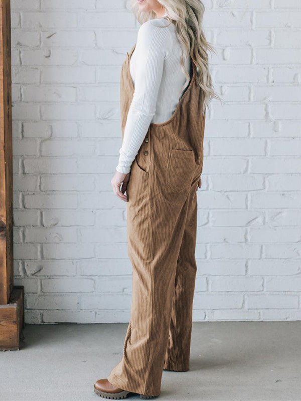 Bequemer Cordoverall für Damen in lockerer Passform
