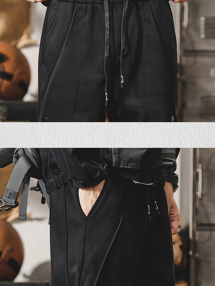 Pantalon de jogging pour homme avec détails boutonnés et taille confortable