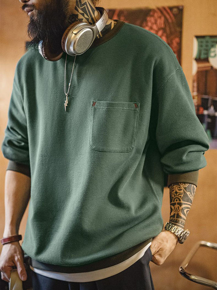 Sudadera de punto gofrado para hombre