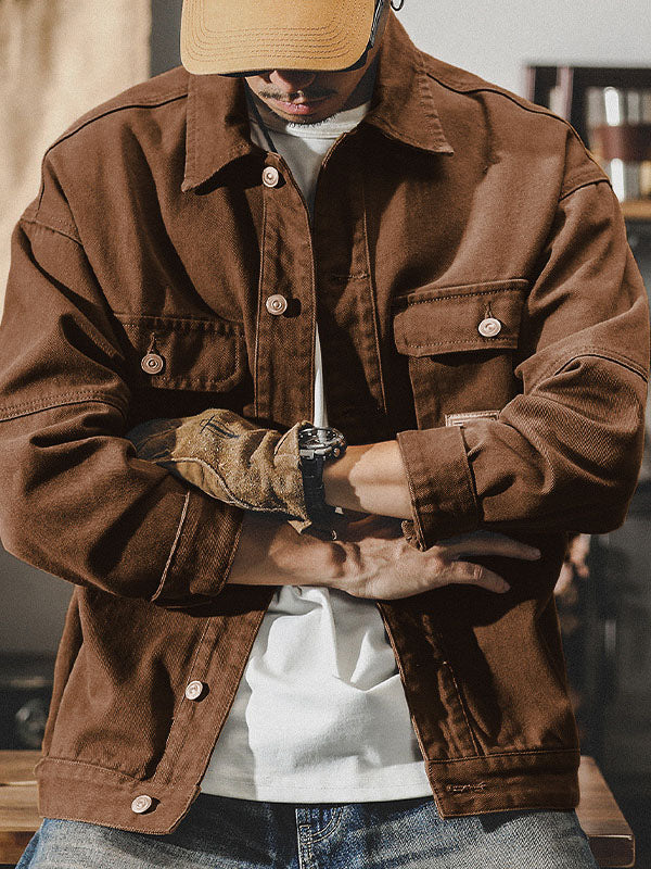 Amerikanische Cargojacke im Vintage-Stil für Herren