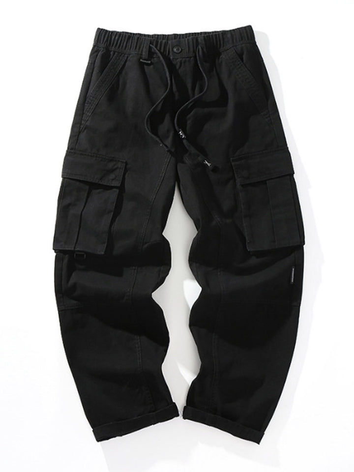 Herren Cargohose aus 100% Baumwolle, Weites Bein, Mehrere Taschen