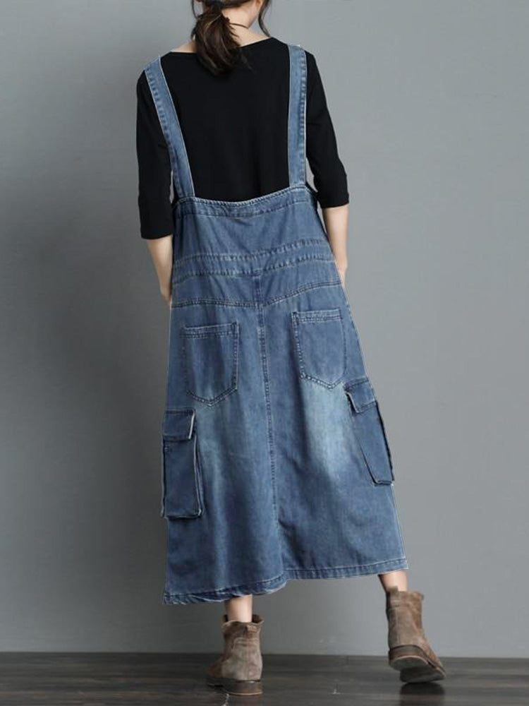 Vestido Overol Vaquero Holgado