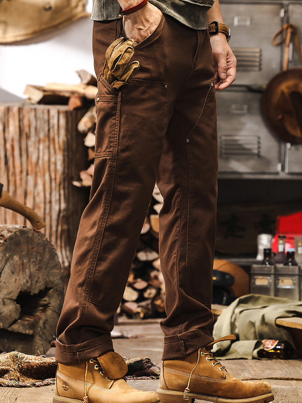 Pantaloni da lavoro robusti da uomo a gamba dritta