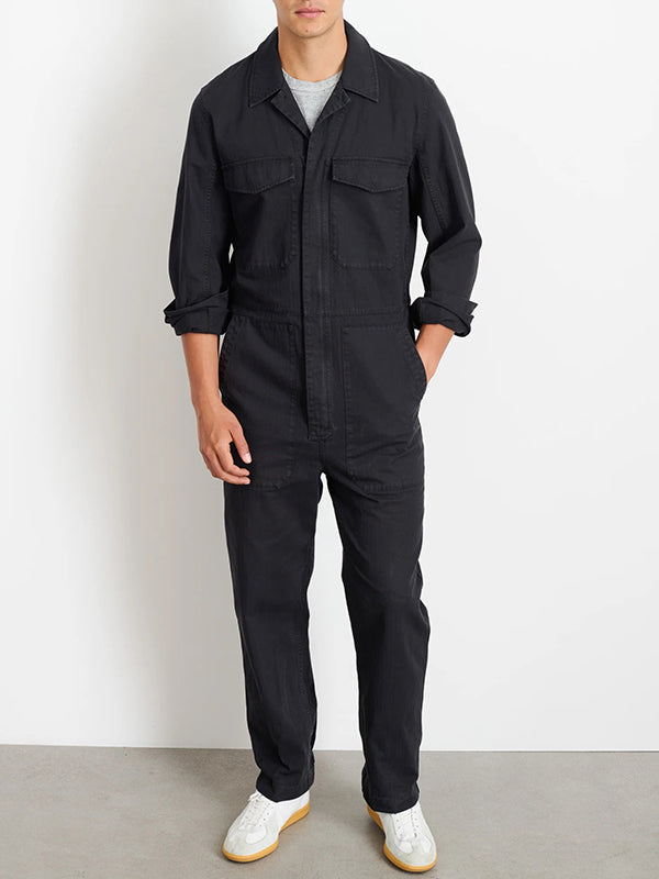 Mono de hombre slim fit con cierre de cremallera