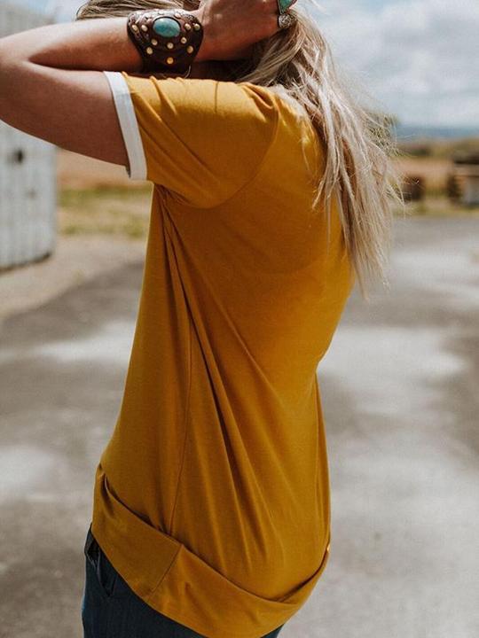 Camiseta estampada de palmeras "Bring On The Sunshine" para mujer