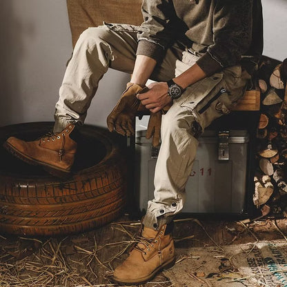 Herren-Cargohose aus Baumwoll-Stretch mit vielen Taschen