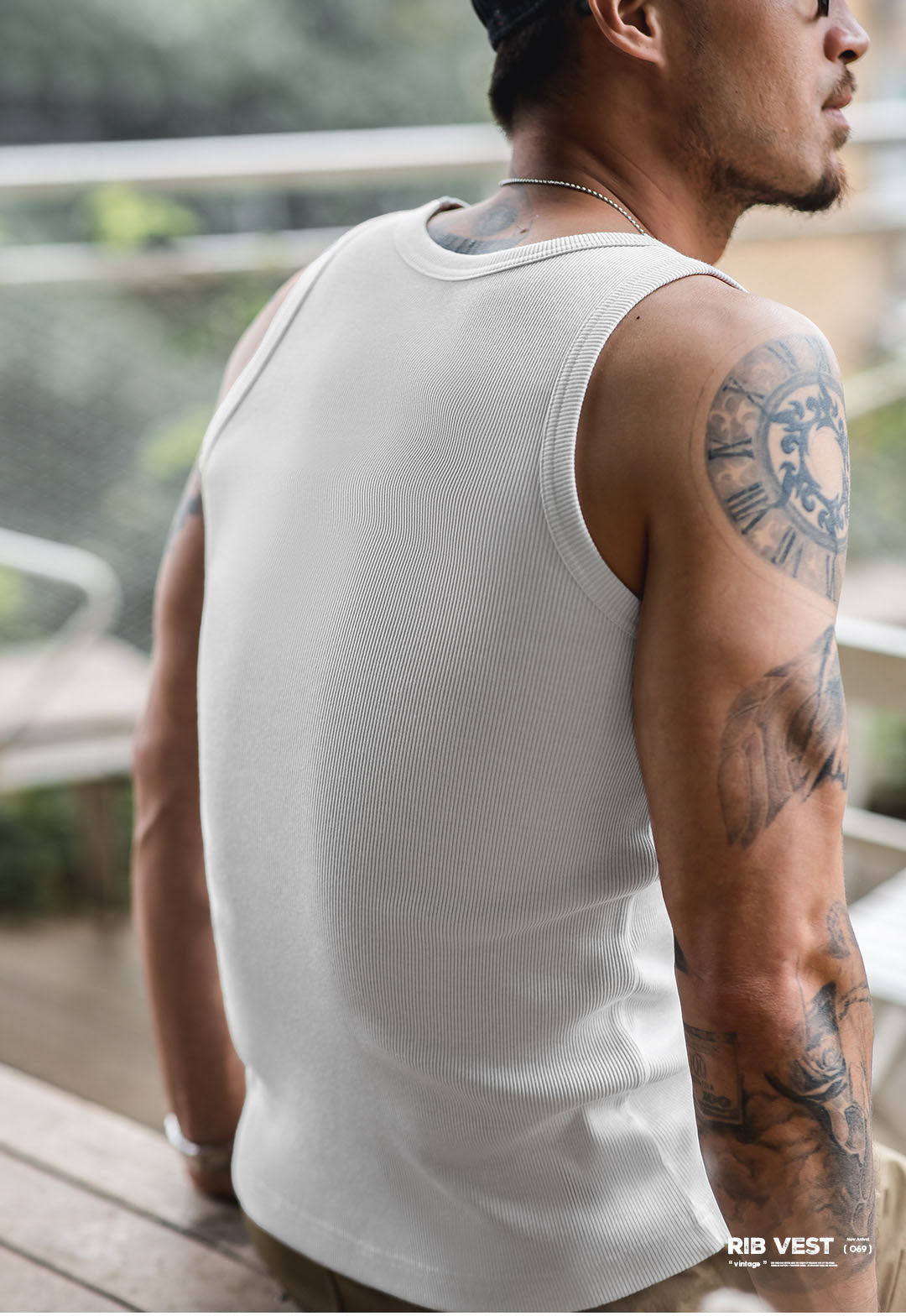Camiseta de Tirantes Acanalada de Corte Entallado para Hombre