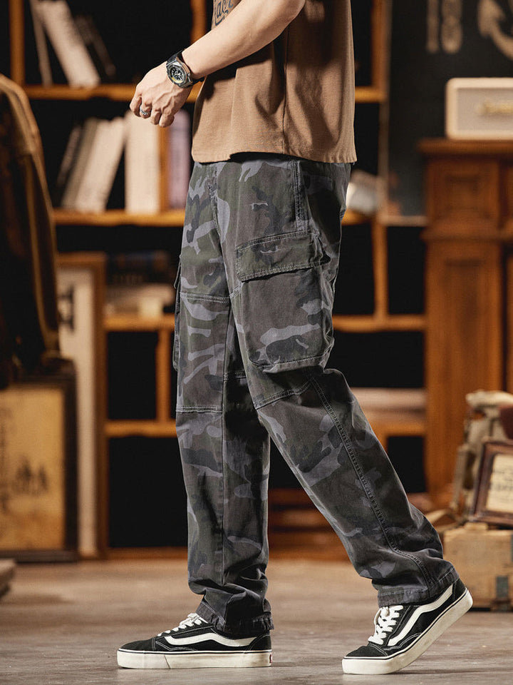 Pantaloni cargo mimetici da uomo ispirati all&