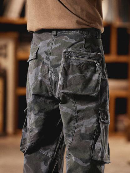 Pantalon cargo camouflage pour homme d'inspiration American Vintage