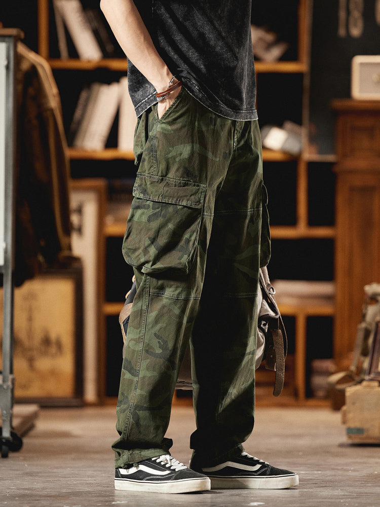 Pantalon cargo camouflage pour homme d'inspiration American Vintage