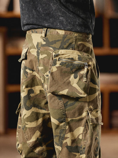 Pantalon cargo camouflage pour homme d'inspiration American Vintage