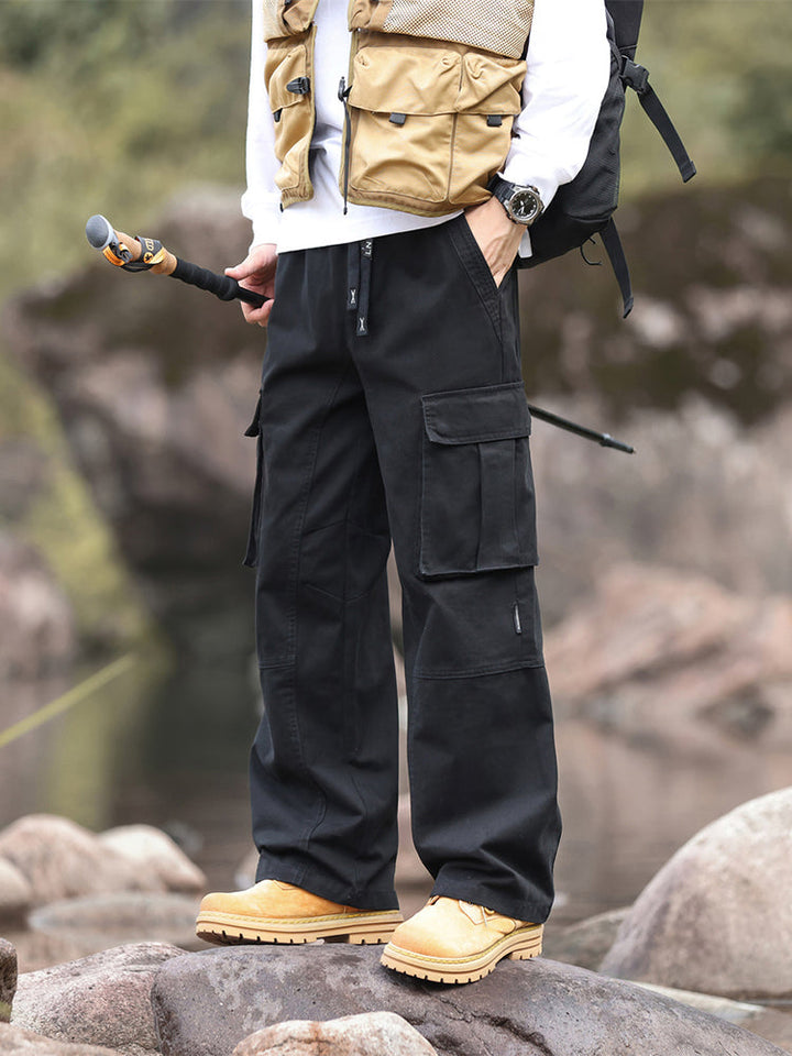 Pantalones cargo de pierna ancha para hombre