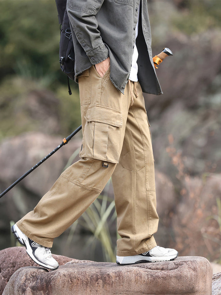 Pantalones cargo de pierna ancha para hombre
