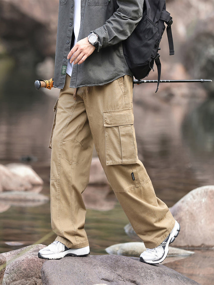 Pantalones cargo de pierna ancha para hombre