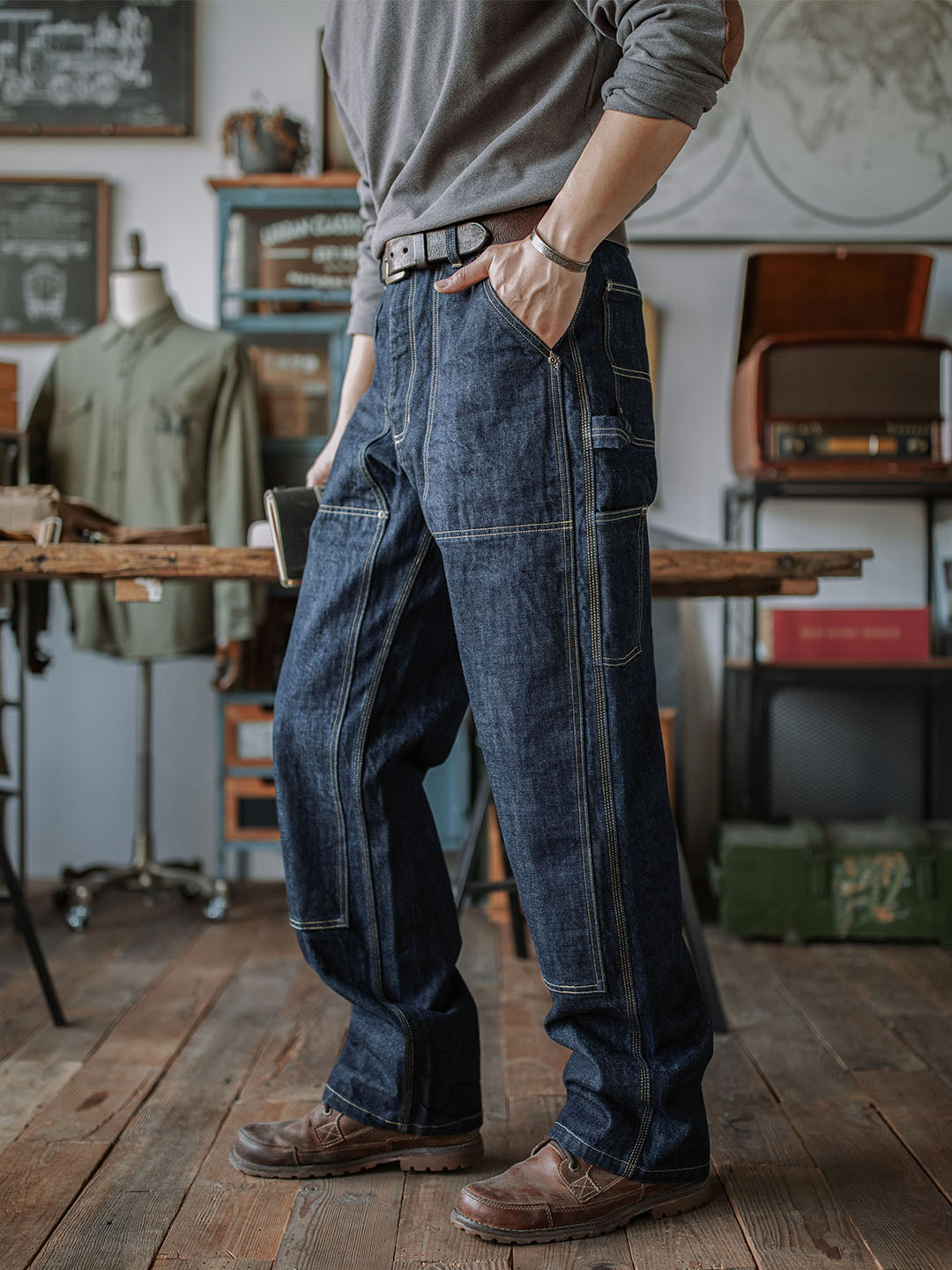Pantalones vaqueros Selvedge Carpenter para hombre