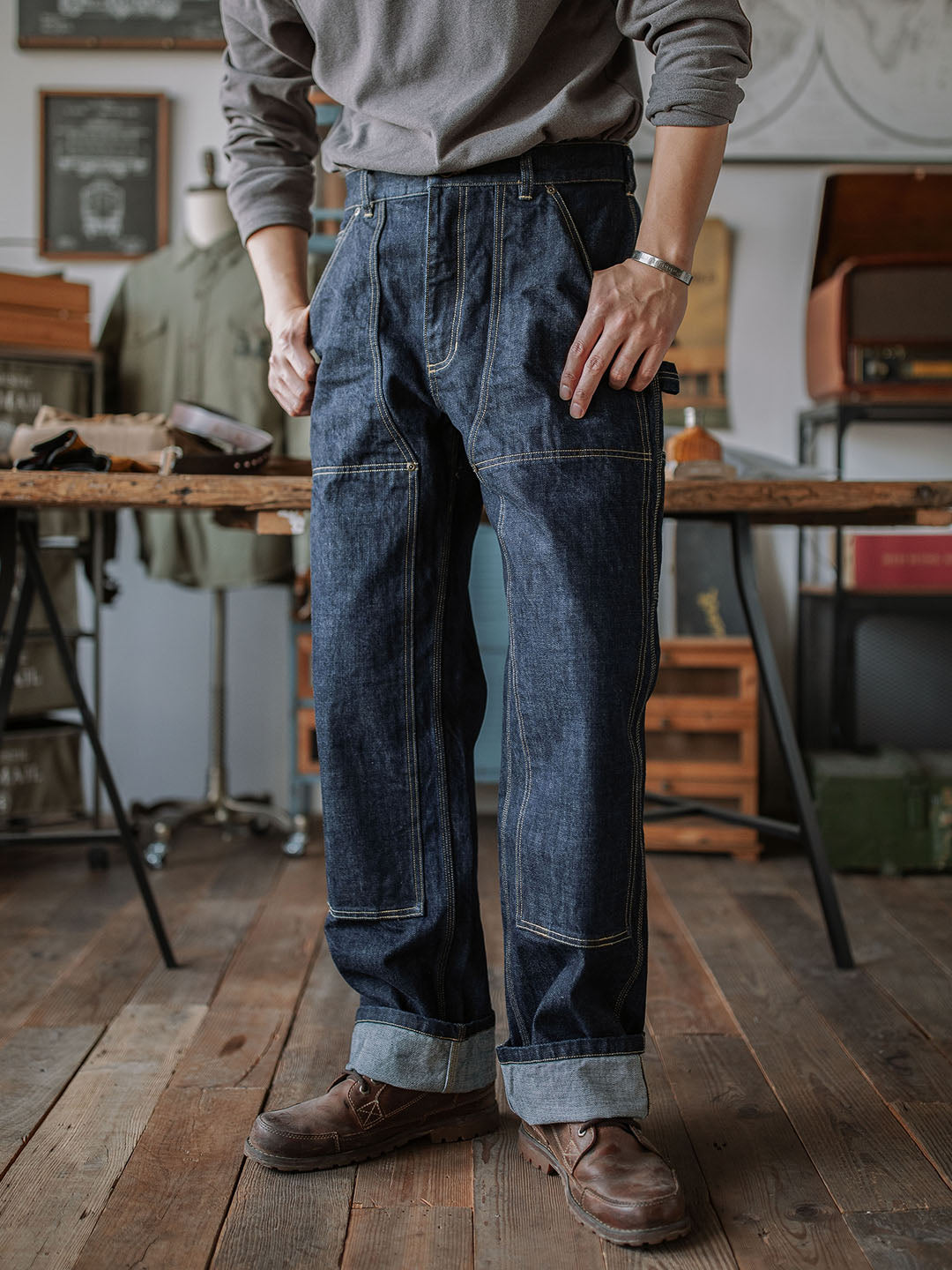 Pantalones vaqueros Selvedge Carpenter para hombre