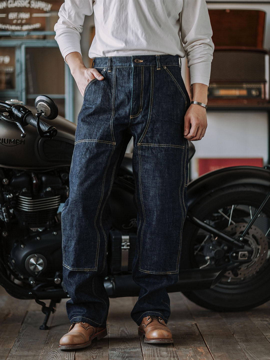 Pantalones vaqueros Selvedge Carpenter para hombre