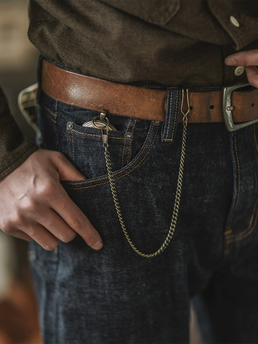 Jeans de Mezclilla con Orillo Índigo de 14 oz