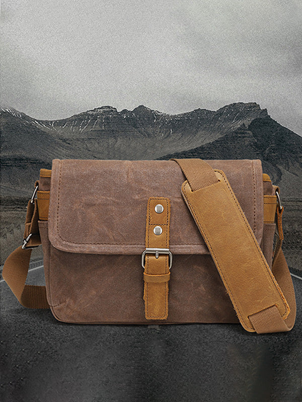 Sac à bandoulière en toile de style vintage pour appareil photo