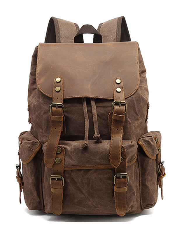 Sac de voyage décontracté Sac d'ordinateur étanche Sac à dos en toile résistant à l'usure