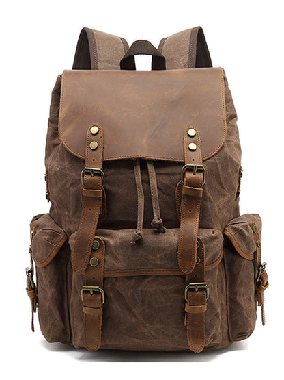 Sac de voyage décontracté Sac d'ordinateur étanche Sac à dos en toile résistant à l'usure