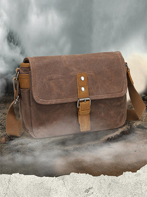 Sac à bandoulière en toile de style vintage pour appareil photo