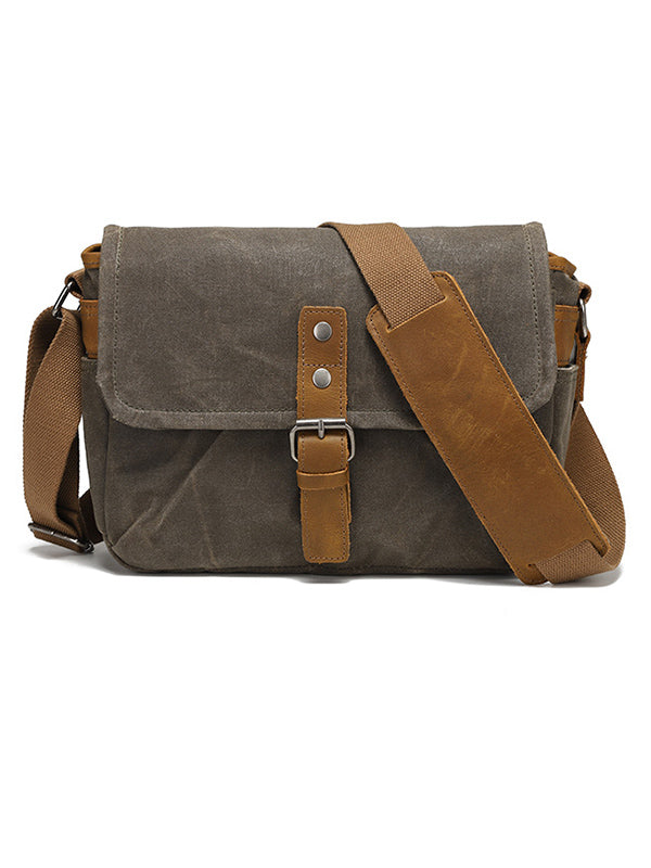 Sac à bandoulière en toile de style vintage pour appareil photo