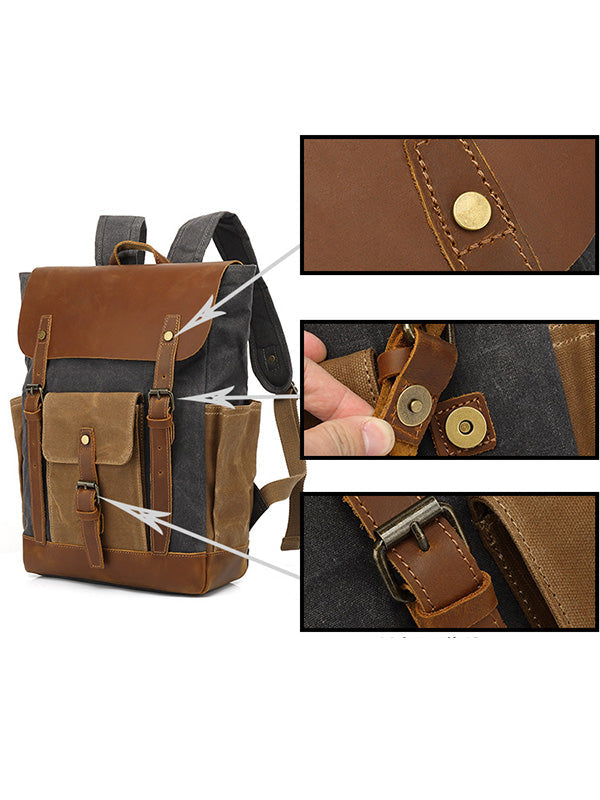 Sac à dos de voyage en toile pour sports de plein air, alpinisme