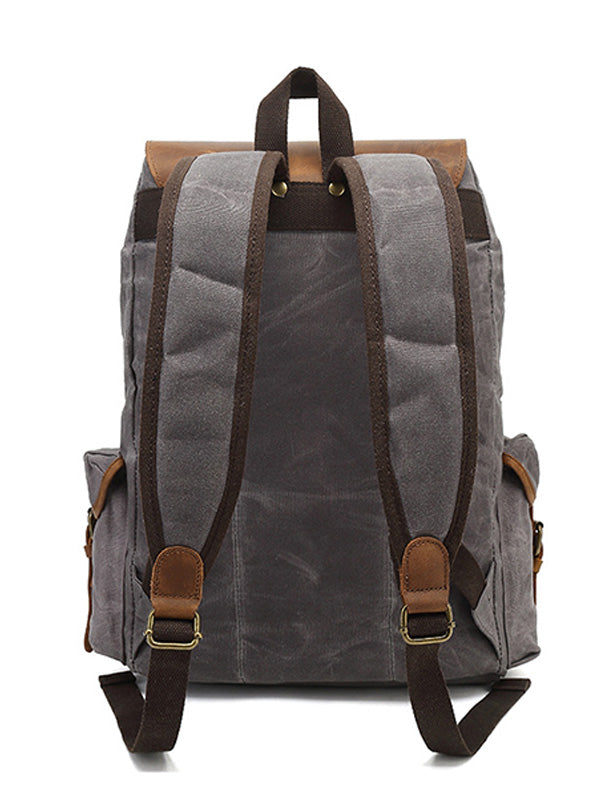 Sac de voyage décontracté Sac d'ordinateur étanche Sac à dos en toile résistant à l'usure