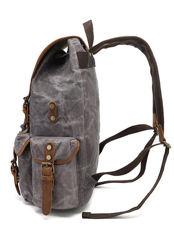 Sac de voyage décontracté Sac d'ordinateur étanche Sac à dos en toile résistant à l'usure