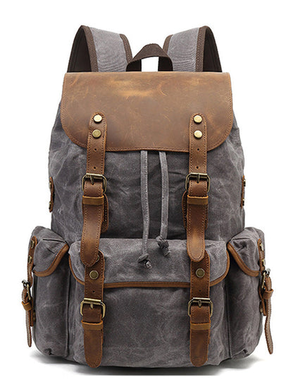 Sac de voyage décontracté Sac d'ordinateur étanche Sac à dos en toile résistant à l'usure