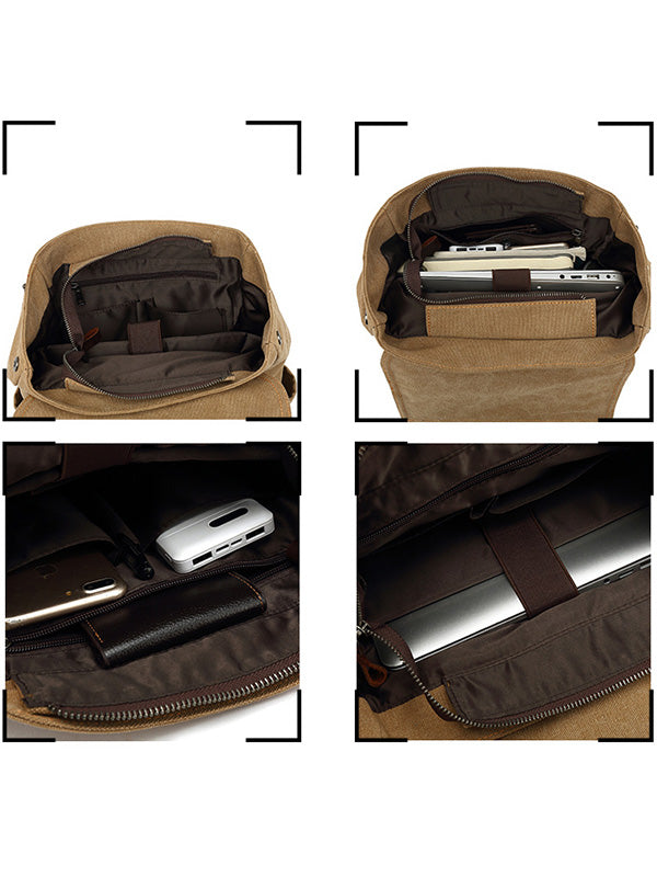 Sac à dos de voyage décontracté en toile