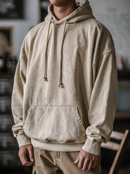 Sweat à capuche surdimensionné délavé pour homme