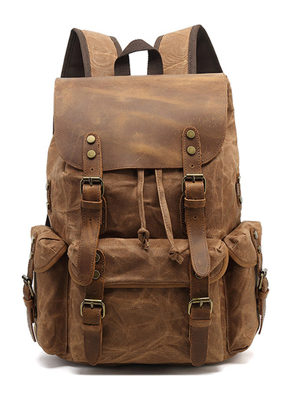 Sac de voyage décontracté Sac d'ordinateur étanche Sac à dos en toile résistant à l'usure