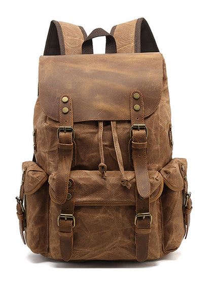 Sac de voyage décontracté Sac d'ordinateur étanche Sac à dos en toile résistant à l'usure