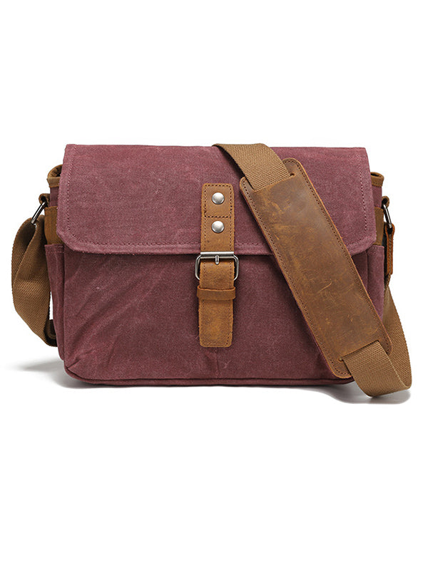 Sac à bandoulière en toile de style vintage pour appareil photo