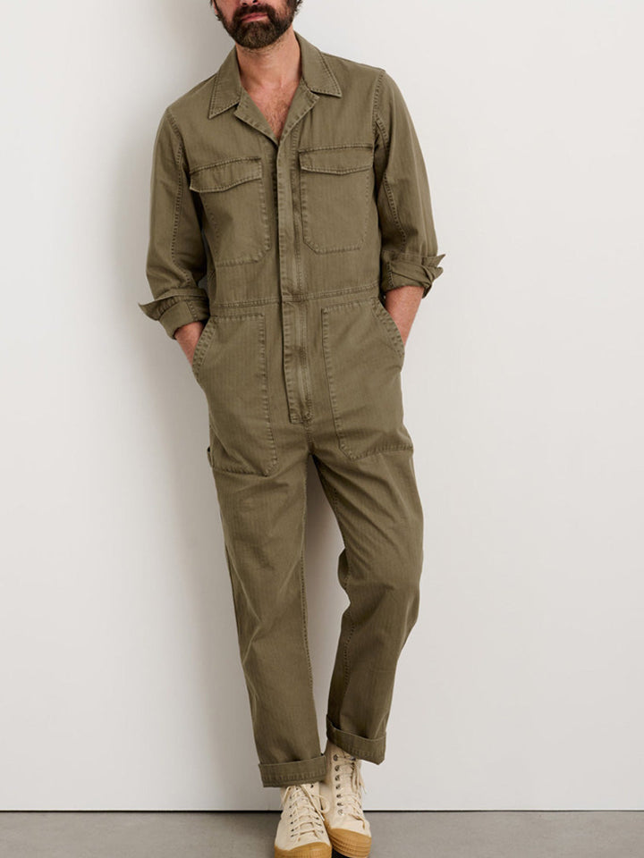 Mono de hombre slim fit con cierre de cremallera