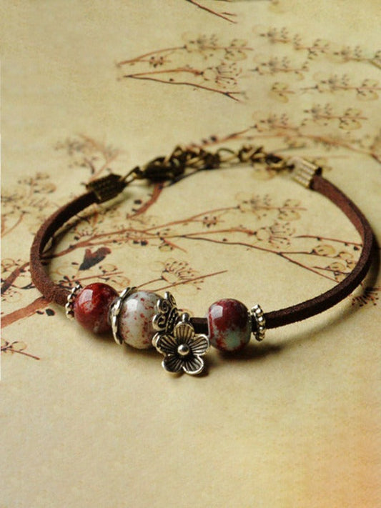 Ethno-Stil Keramik-Perlen-Armband